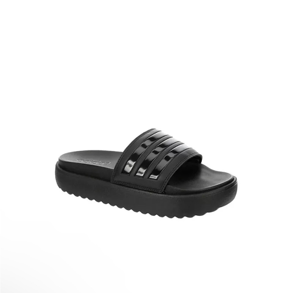 ADIDAS WOMENS ADILETTE PLATFORM COMFORT FOAM SOLE SLIDE SANDAL